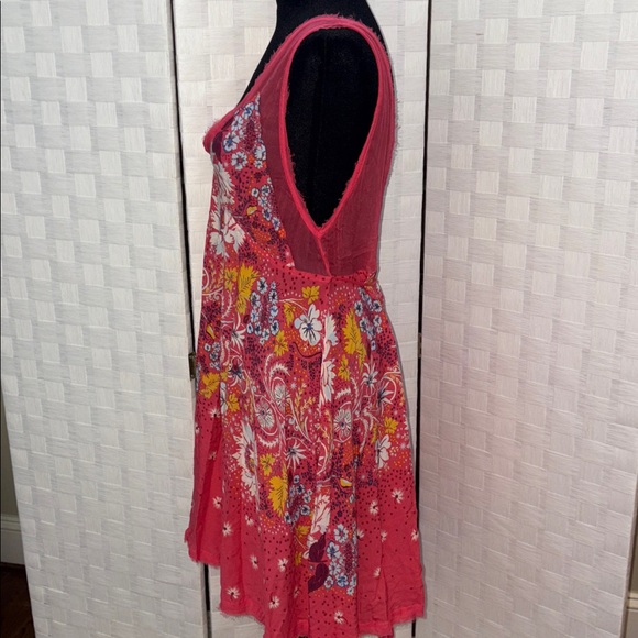 Like New- Free People Floral Sheer Mini Dress, size medium- final sale price - Picture 14 of 17